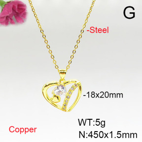 Fashion Copper Necklace  F6N405683avja-L024