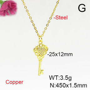 Fashion Copper Necklace  F6N405684avja-L024