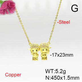 Fashion Copper Necklace  F6N405687baka-L024