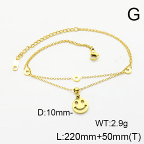 Stainless Steel Anklets  6A9000642bhva-201