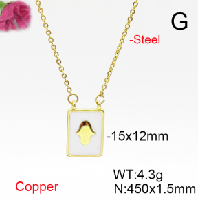 Fashion Copper Necklace  F6N300857vail-L017