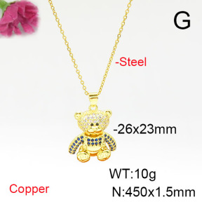 Fashion Copper Necklace  F6N405580bbov-L017