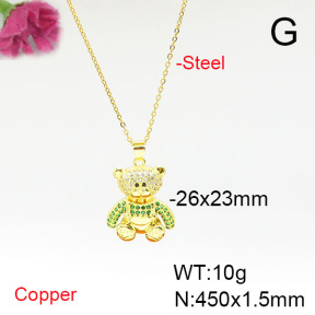 Fashion Copper Necklace  F6N405583bbov-L017