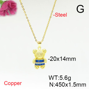 Fashion Copper Necklace  F6N405589vbmb-L017