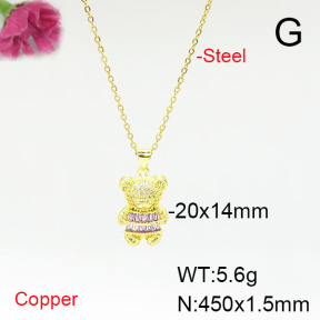 Fashion Copper Necklace  F6N405591vbmb-L017