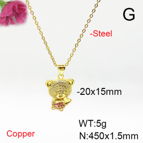 Fashion Copper Necklace  F6N405594ablb-L017