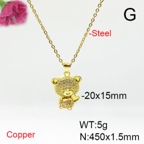 Fashion Copper Necklace  F6N405595ablb-L017