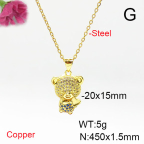 Fashion Copper Necklace  F6N405596ablb-L017