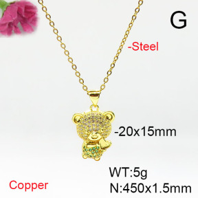 Fashion Copper Necklace  F6N405597ablb-L017