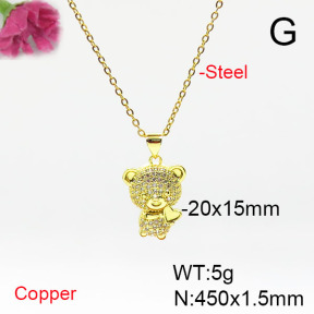 Fashion Copper Necklace  F6N405598ablb-L017