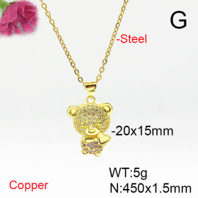 Fashion Copper Necklace  F6N405599ablb-L017