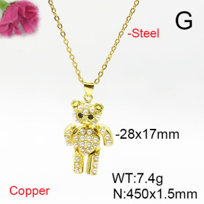 Fashion Copper Necklace  F6N405607ablb-L017