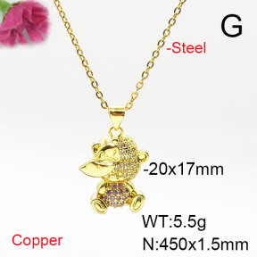 Fashion Copper Necklace  F6N405608ablb-L017