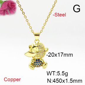 Fashion Copper Necklace  F6N405609ablb-L017