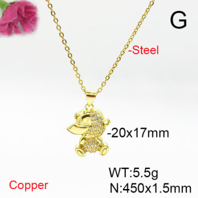 Fashion Copper Necklace  F6N405611ablb-L017