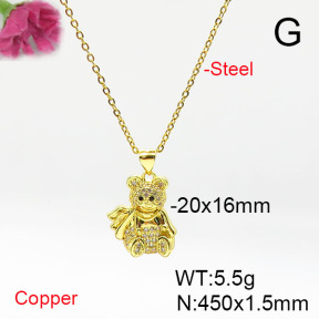 Fashion Copper Necklace  F6N405613ablb-L017