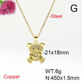 Fashion Copper Necklace  F6N405614ablb-L017