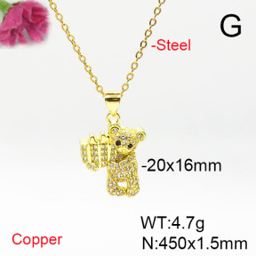 Fashion Copper Necklace  F6N405615ablb-L017