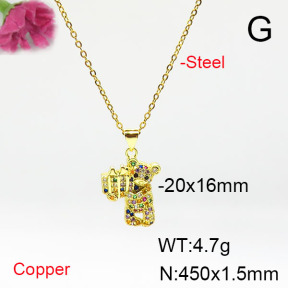 Fashion Copper Necklace  F6N405616ablb-L017