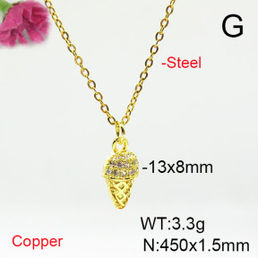 Fashion Copper Necklace  F6N405622vail-L017
