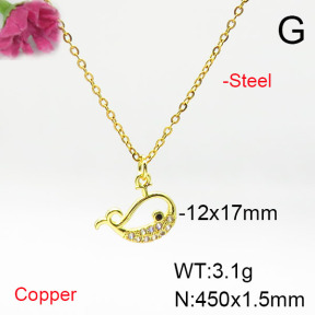 Fashion Copper Necklace  F6N405625vail-L017