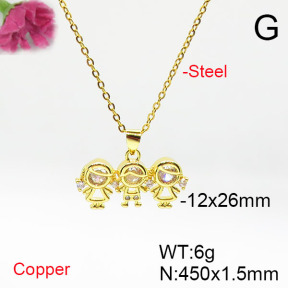 Fashion Copper Necklace  F6N405628aajl-L017