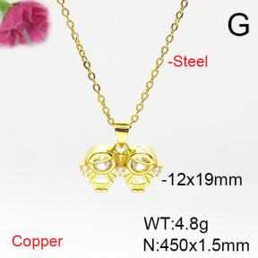 Fashion Copper Necklace  F6N405629avja-L017
