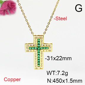 Fashion Copper Necklace  F6N405630bbov-L017