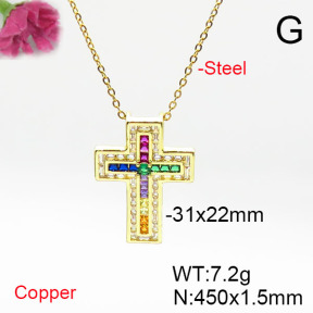 Fashion Copper Necklace  F6N405632bbov-L017
