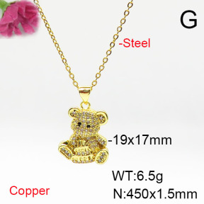 Fashion Copper Necklace  F6N405634bbov-L017