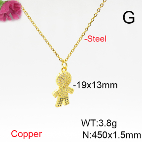 Fashion Copper Necklace  F6N405690vail-L017