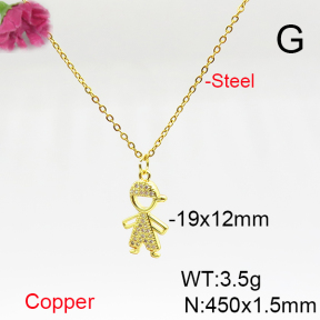 Fashion Copper Necklace  F6N405691vail-L017