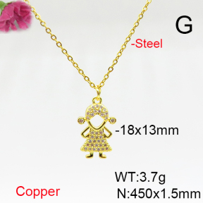 Fashion Copper Necklace  F6N405692vail-L017