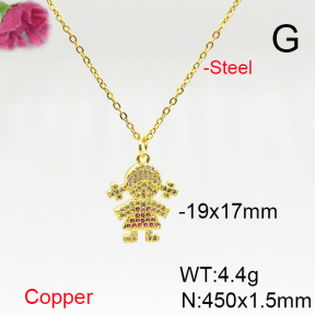 Fashion Copper Necklace  F6N405693vail-L017