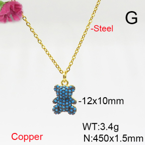 Fashion Copper Necklace  F6N405695baka-L017