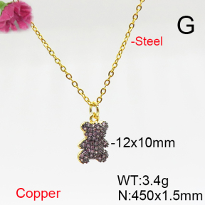 Fashion Copper Necklace  F6N405696baka-L017
