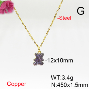 Fashion Copper Necklace  F6N405699baka-L017