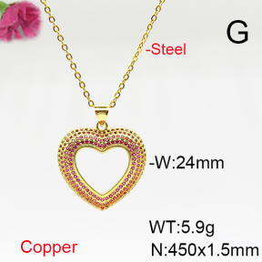 Fashion Copper Necklace  F6N405700vbnb-L017