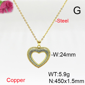 Fashion Copper Necklace  F6N405702vbnb-L017