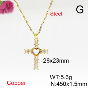 Fashion Copper Necklace  F6N405711ablb-L017