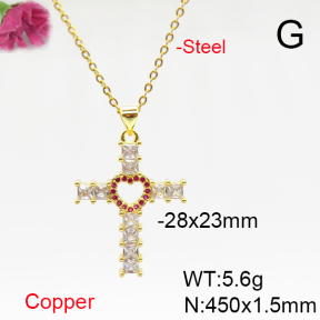 Fashion Copper Necklace  F6N405712ablb-L017