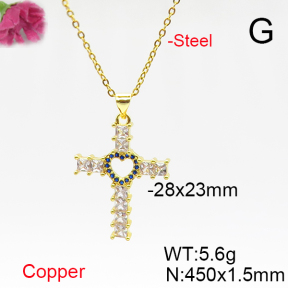 Fashion Copper Necklace  F6N405713ablb-L017