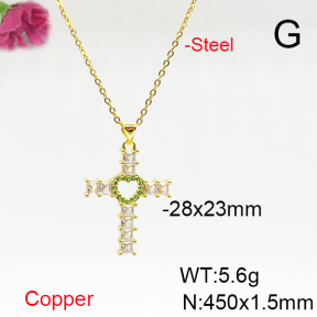 Fashion Copper Necklace  F6N405714ablb-L017