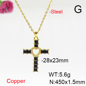 Fashion Copper Necklace  F6N405715ablb-L017