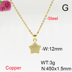 Fashion Copper Necklace  F6N405718avja-L017