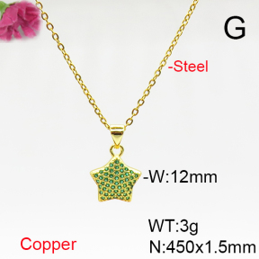 Fashion Copper Necklace  F6N405719avja-L017