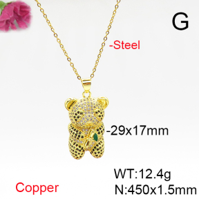 Fashion Copper Necklace  F6N405722bhva-L017