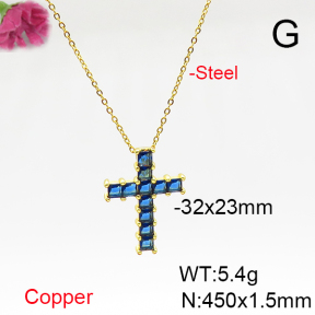 Fashion Copper Necklace  F6N405723ablb-L017