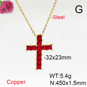 Fashion Copper Necklace  F6N405724ablb-L017