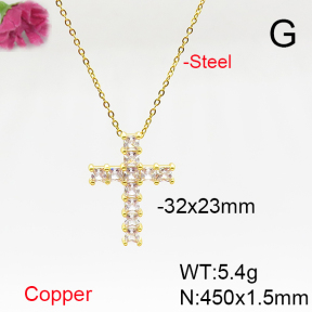 Fashion Copper Necklace  F6N405725ablb-L017